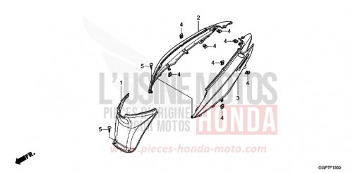 BODY COVER (NSC50/MPD/WH) NSC50WHC de 2012